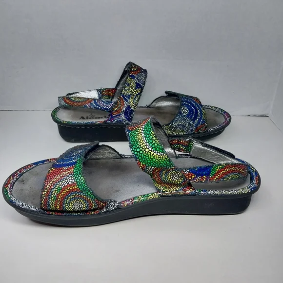 Alegria VERONA Bullseye Women EU 39 US 8.5 Multicolor Strappy Adjustable VER-387 - Picture 6 of 12